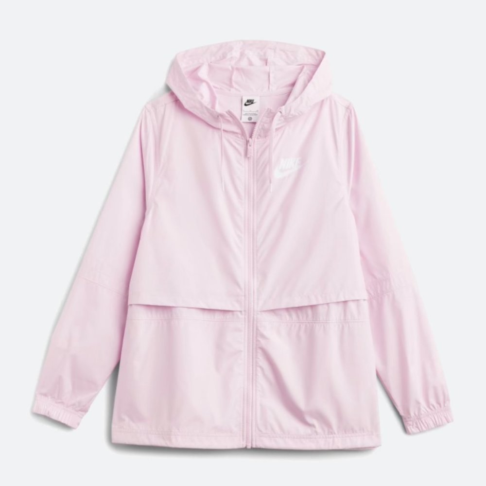 Nike Large Light Pink Water Resistant Workout Jacket w/ Hood